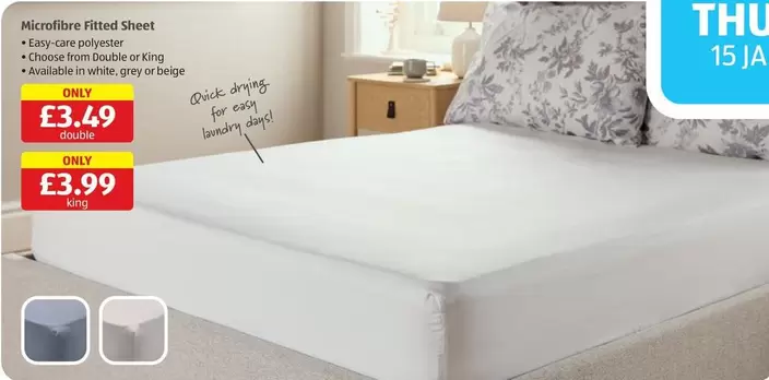 King - Microfibre Fitted Sheet