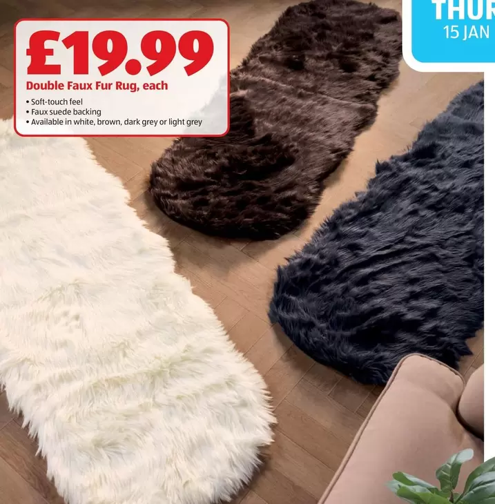 Double Faux Fur Rug