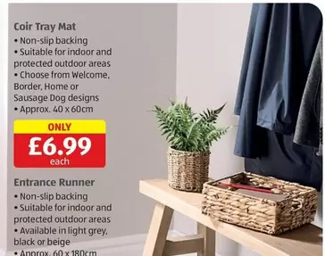 Coir Tray Mat, Entrance Runner