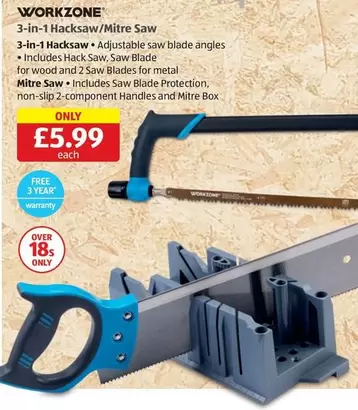 3-in-1 Hacksaw/Mitre Saw