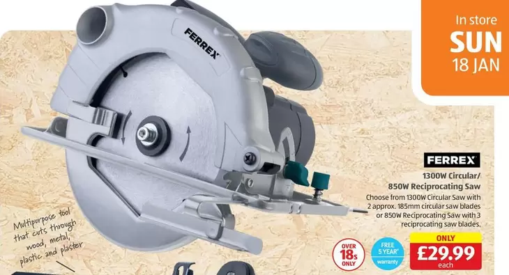 Sun - 1300W Circular/ 850W Reciprocating Saw