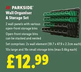 Parkside - Wall Organiser & Storage Set