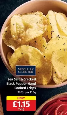 Sea Salt & Cracked Black Pepper Hand Cooked Crisps