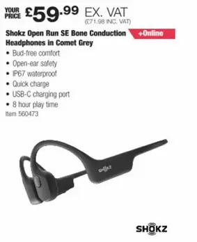 Comfort - Open Run SE Bone Conduction Headphones