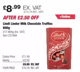 Lindt - Lindor Milk Chocolate Truffles