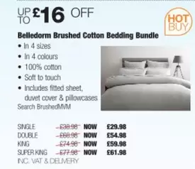 COTTON - Brushed Cotton Bedding Bundle