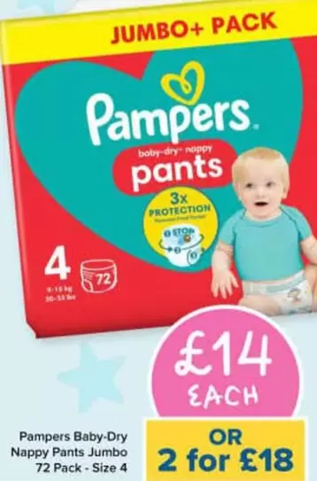 Pampers - Baby-Dry Nappy Pants Jumbo