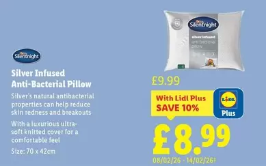 Silver -  Infused Anti-Bacterial Pillow