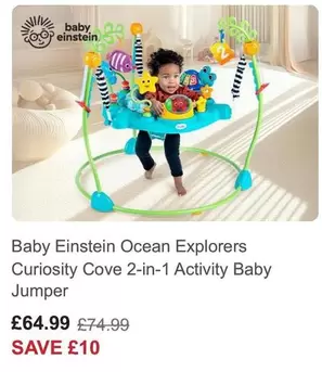 Ocean Explorers Curiosity Cove 2-in-1 Activity Baby Jumper