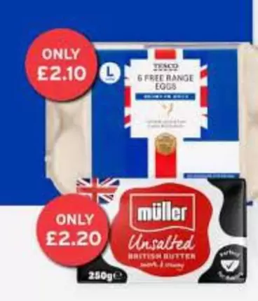 Free Range Eggs, Unsalted British Butter