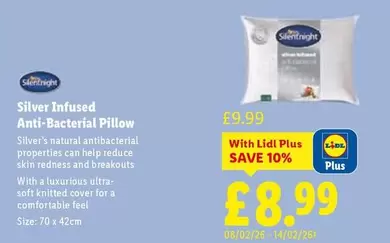 Silver -  Infused Anti-Bacterial Pillow