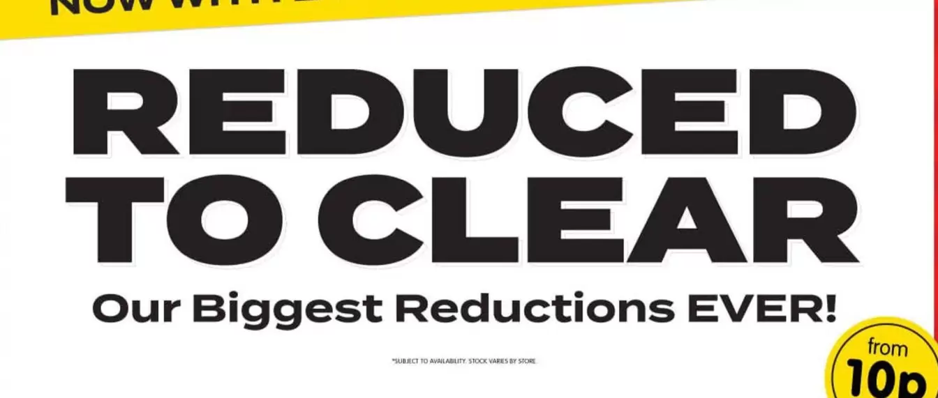 Clear - REDUCED TO CLEAR