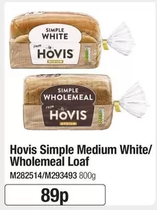 Hovis - Simple Medium White/ Wholemeal Loaf