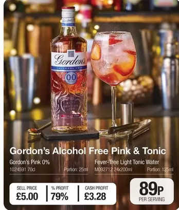 Gordon's - Alcohol Free Pink & Tonic