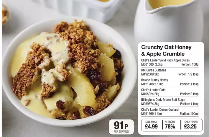 Apple - Crunchy Oat Honey & Crumble