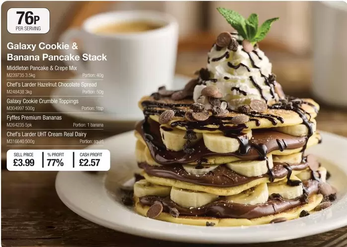 Galaxy -  Cookie & Banana Pancake Stack