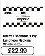 Chef's Essentials - 1 Ply Luncheon Napkins