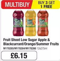 Apple - Low Sugar  & Blackcurrant/Orange/Summer Fruits