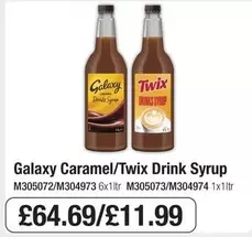 Galaxy - Caramel/Twix Drink Syrup