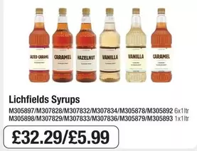 Lichfields Syrups