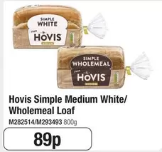 Hovis - Simple Medium White/ Wholemeal Loaf