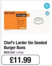 Chef's Larder - 5in Seeded Burger Buns