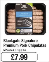 Premium -  Pork Chipolatas