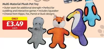 Multi-Material Plush Pet Toy