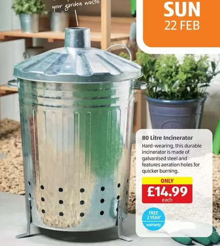 Sun - 80 Litre Incinerator