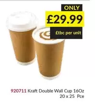 Kraft -  Double Wall Cup 16Oz