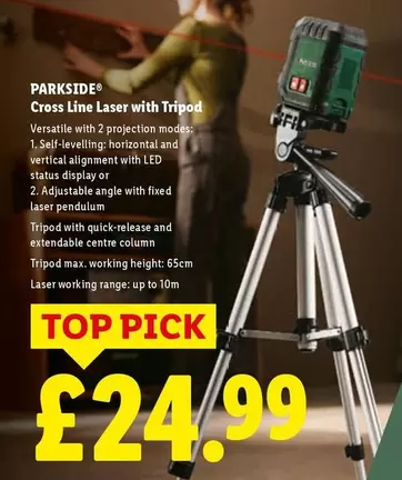 Parkside - Cross Line Laser with Tripod
