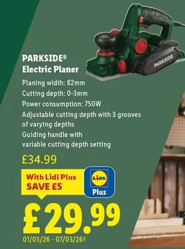 Parkside - Electric Planer