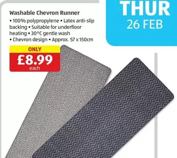 Chevron - Washable  Runner