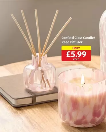 Confetti Glass Candle/ Reed Diffuser
