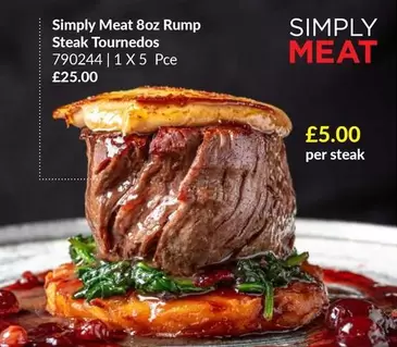 8oz Rump Steak Tournedos