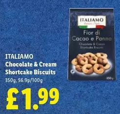 Italiamo - Chocolate & Cream Shortcake Biscuits