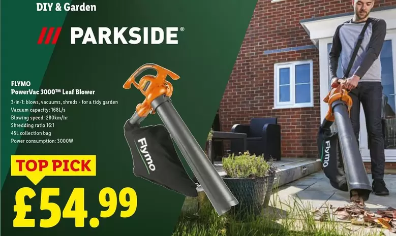 Flymo - PowerVac 3000 Leaf Blower