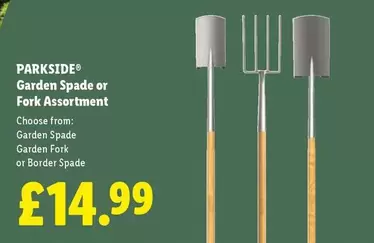 Parkside - Garden Spade or Fork Assortment
