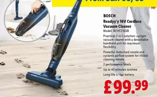 Bosch - Readyy'y 16V Cordless Vacuum Cleaner