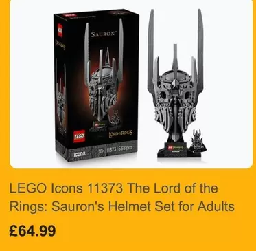 LEGO - Icons 11373 The Lord of the Rings: Sauron's Helmet Set for Adults