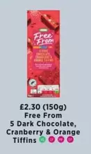 5 Dark Chocolate, Cranberry & Orange Tiffins