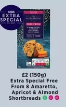 ASDA - Extra Special Free From 8 Amaretto, Apricot & Almond Shortbreads