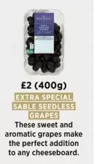 Sweet - SABLE SEEDLESS GRAPES