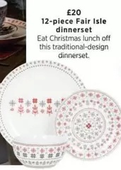 12-piece Fair Isle dinnerset
