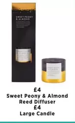 Sweet -  Peony & Almond Reed Diffuser