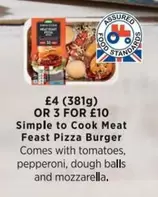 Simple -  to Cook Meat Feast Pizza Burger