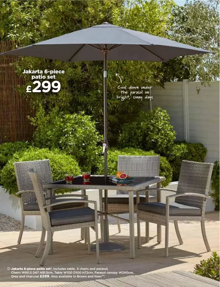 Sunny - Jakarta 6-Piece Patio Set