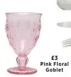 Pink Floral Goblet