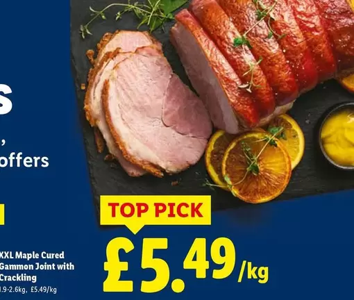 Maple Cured Gammon Joint with Crackling