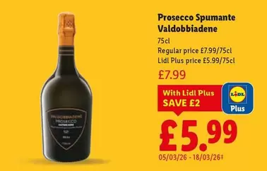 Prosecco -  Spumante Valdobbiadene